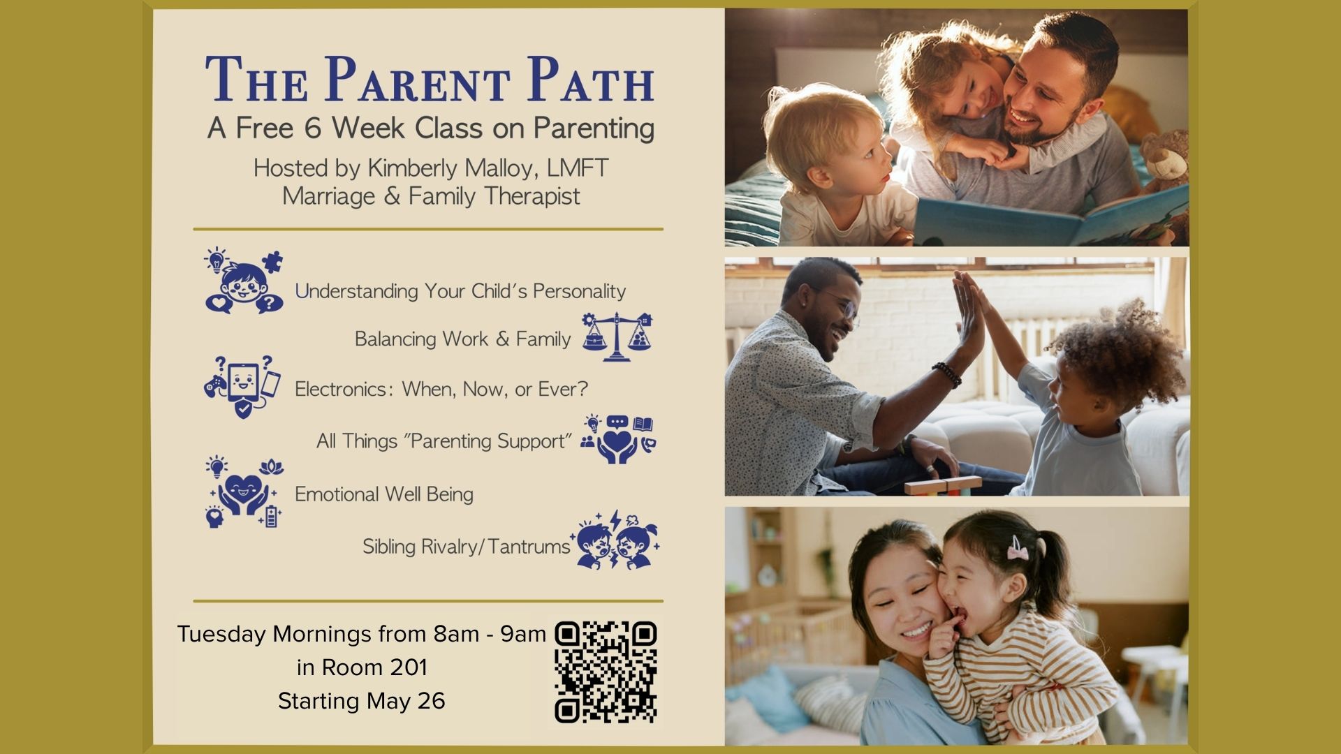 Tuesday Mornings From 8am 9am In Room 201 Starting May 26 Tuesday Mornings From 8am 9am In Room 201 Starting May 26